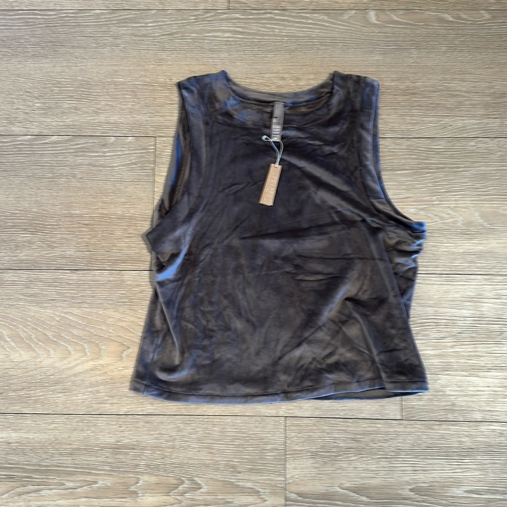 Skims Amethyst Velour Crewneck Tank NWT